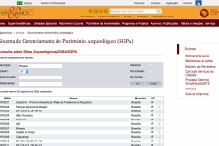 Cadastro Nacional de Sítios Arqueológicos CNSA / SGPA - Resultado da Consulta